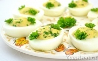 яйца фаршированные печенью трески