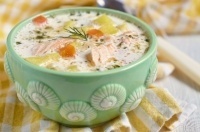 Сливочный суп с рыбой